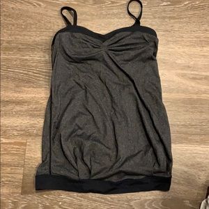 Black and gray Lululemon bubble tank, size 4